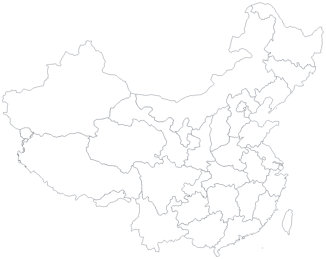 China provincial map