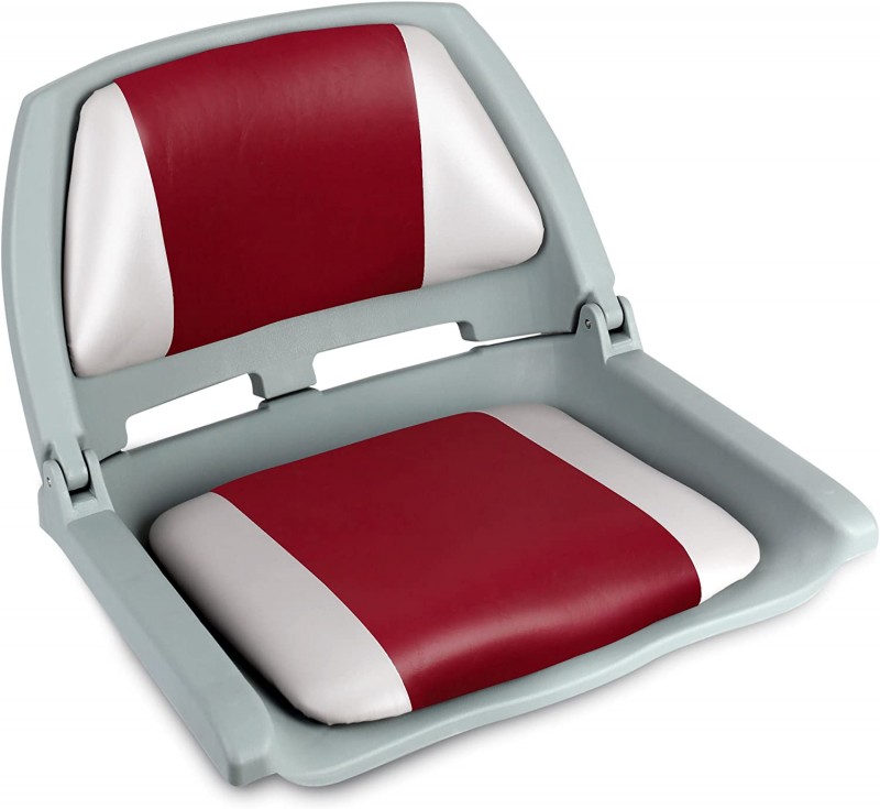 Red Folding Molded Boat Seat Plastic Boat Seats for Inflatable Boat